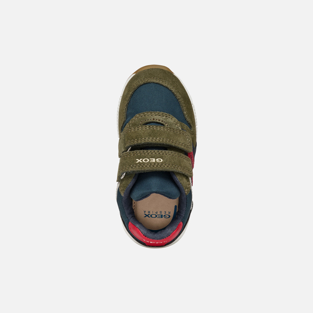 Geox Navy and Dark Green Baby Boys Sneakers