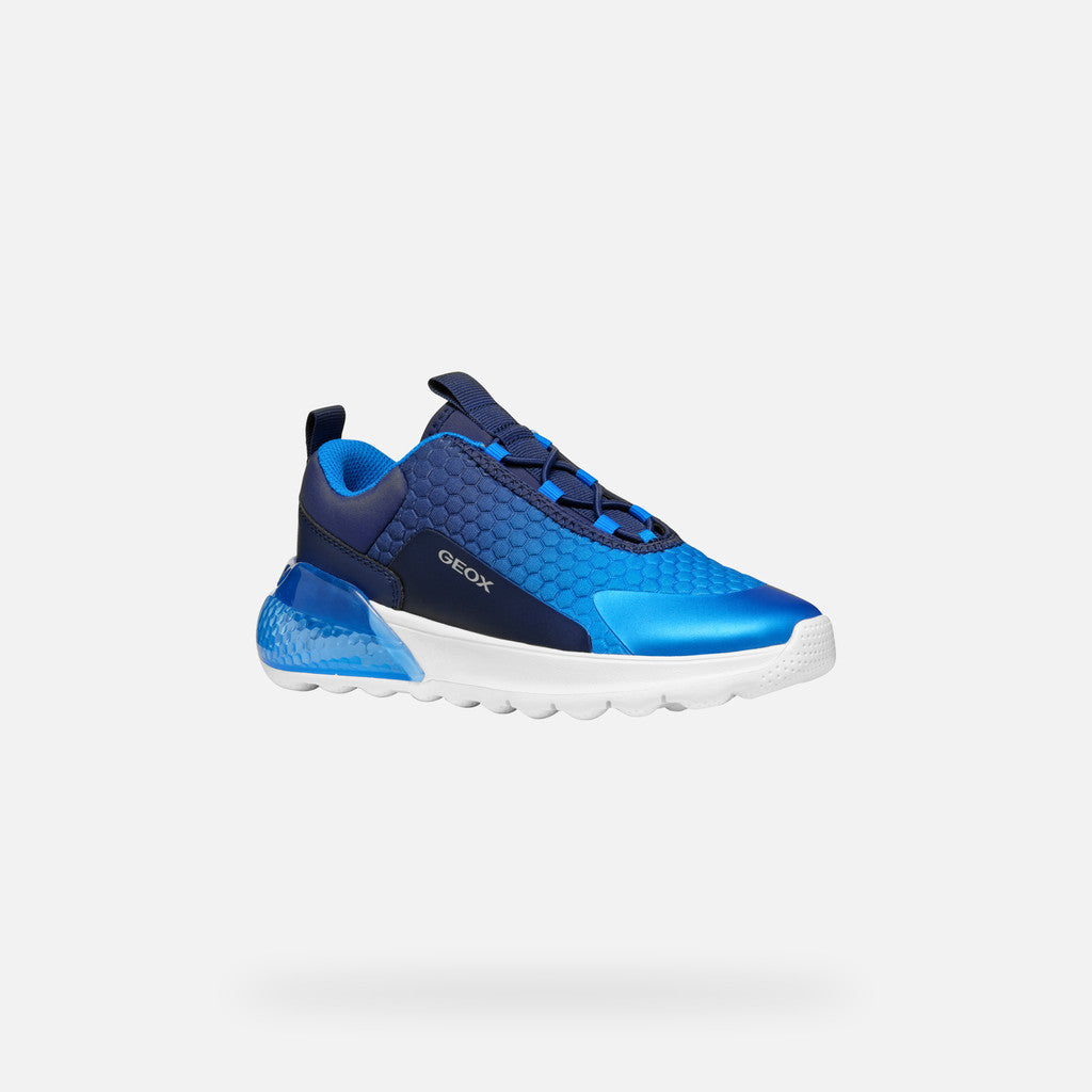 Geox Boys Navy and Blue Light Up Trainers