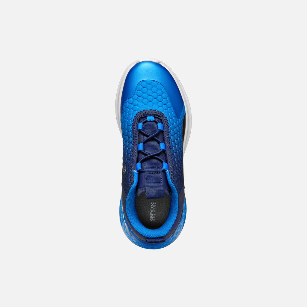 Geox Boys Navy and Blue Light Up Trainers