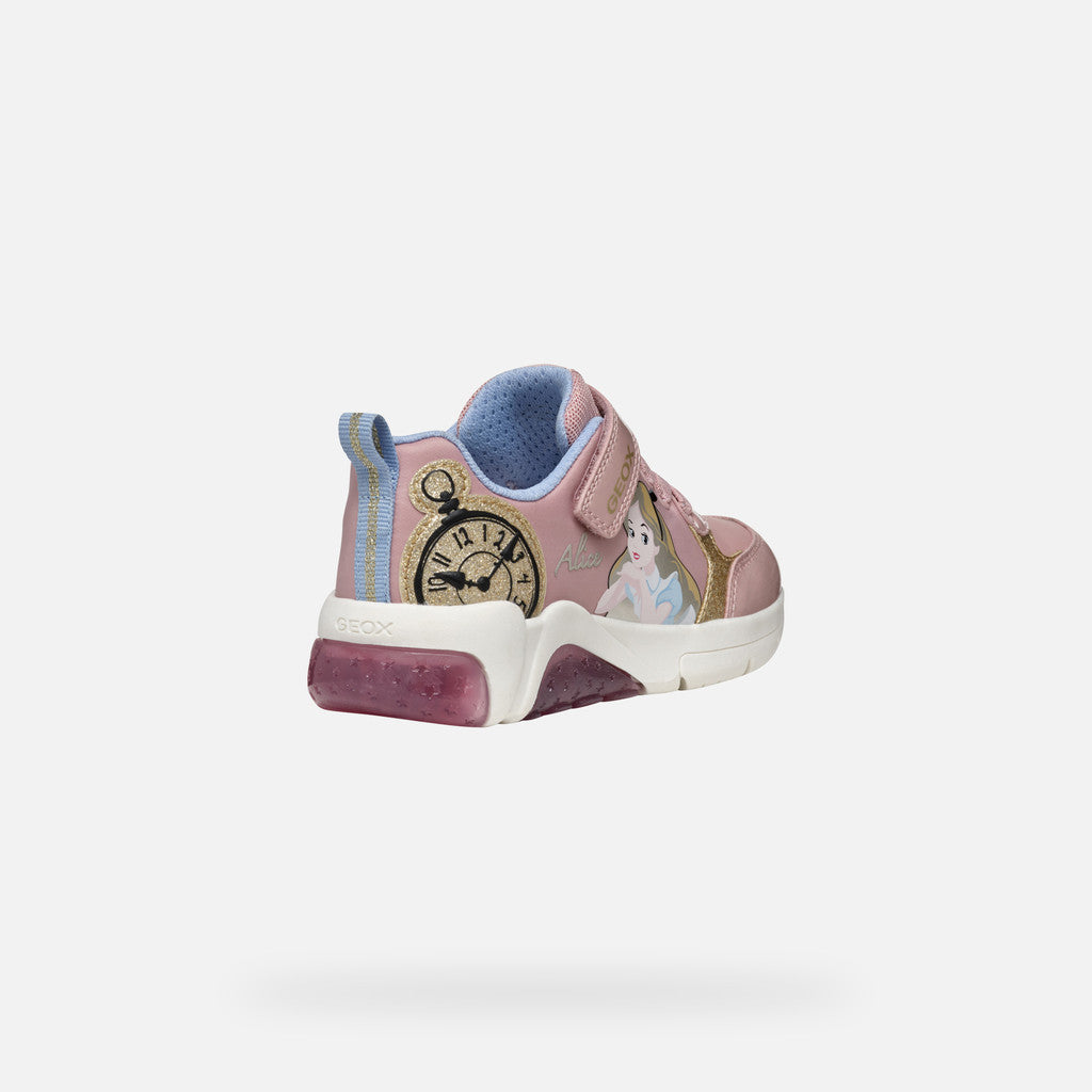 Geox Alice In Wonderland Light-up Girls Sneakers