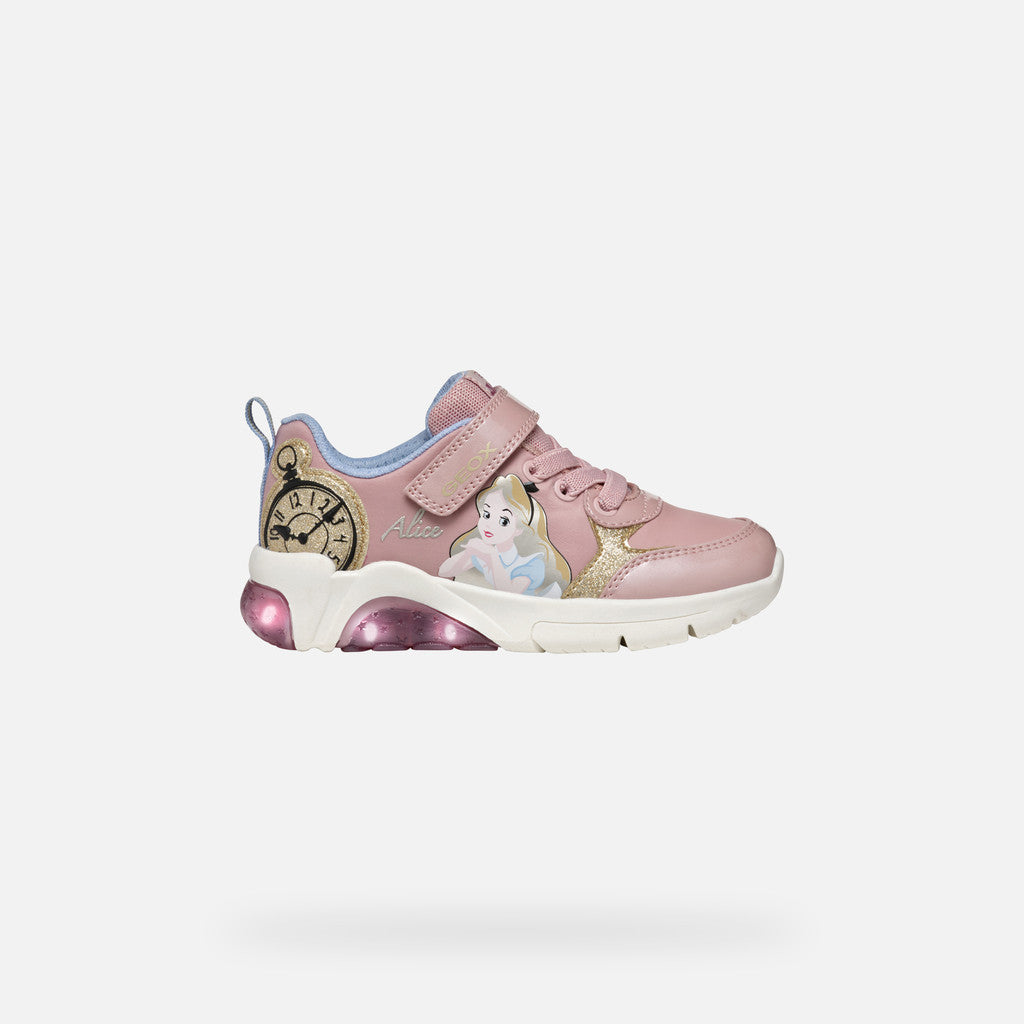 Geox Alice In Wonderland Light-up Girls Sneakers