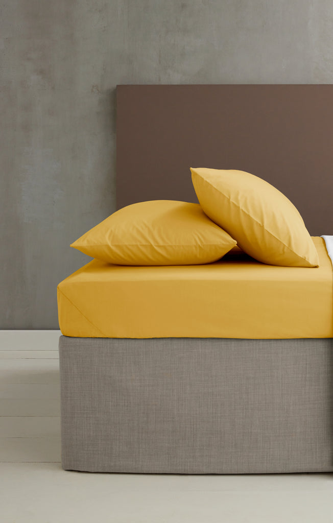 'So Soft' Ochre Percale Sheets and Pillowcases by Catherine Lansfield