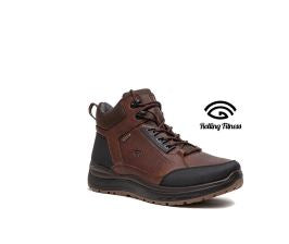 G-Comfort Mens Brown and Black Waterproof Leather Walking Boots