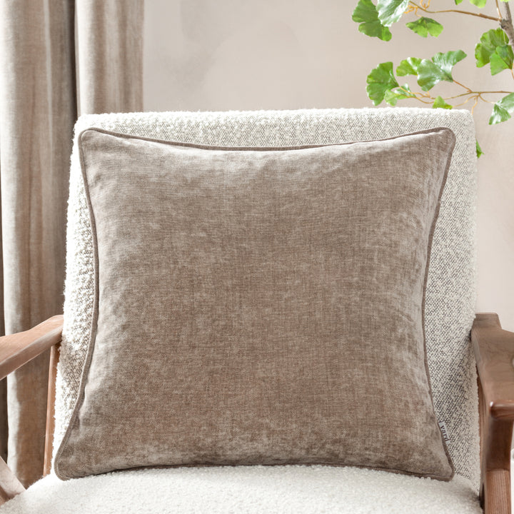 Heavy Chenille Greige Cushion