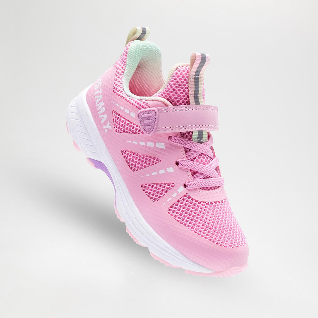 Istamax Girls Pink Multi-Colour Trainers