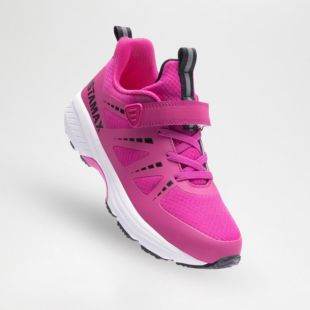 Istamax Girls Pink and Black Trainers