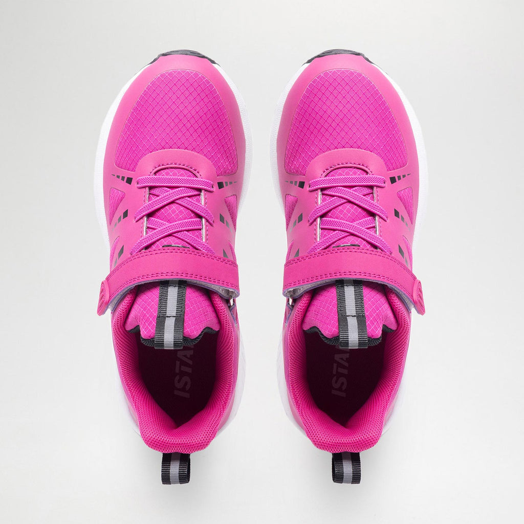 Istamax Girls Pink and Black Trainers