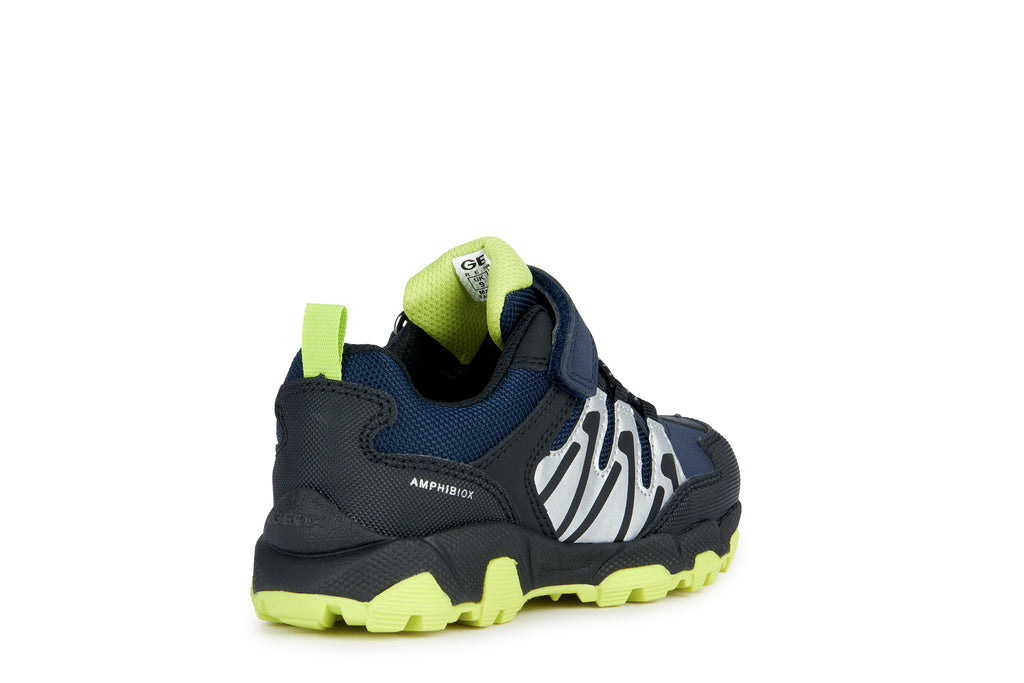 Geox Navy and Lime Waterproof Magnetar Boys Trainers