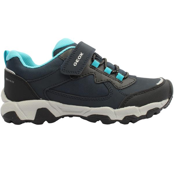 Geox Boys Navy and Light Blue Waterproof Trainers