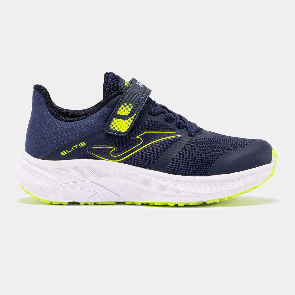 Joma Navy and Fluorescent Yellow Elite JR2403 Running Trainers