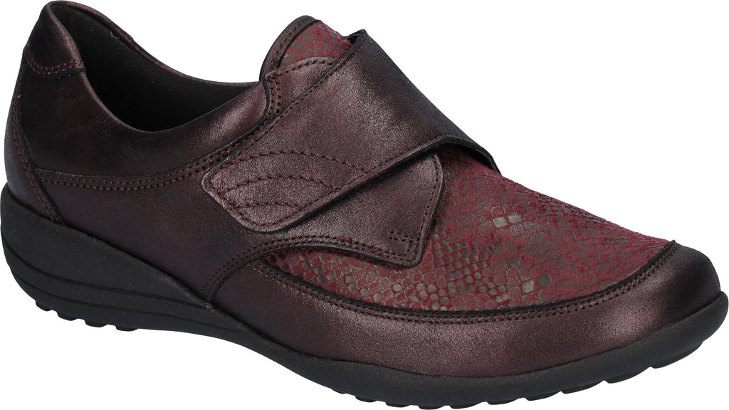 Waldlaufer Katja Merlot Ladies Leather Shoes