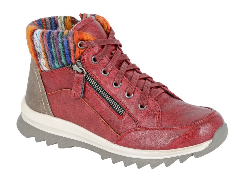 Ladies Burgundy Ankle Boots