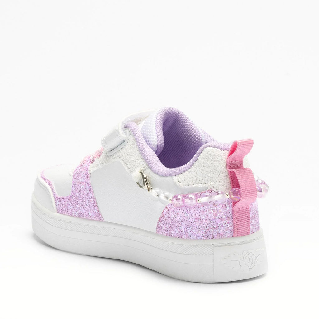 Lelli Kelly White, Pink and Lilac Sparkly Sneakers