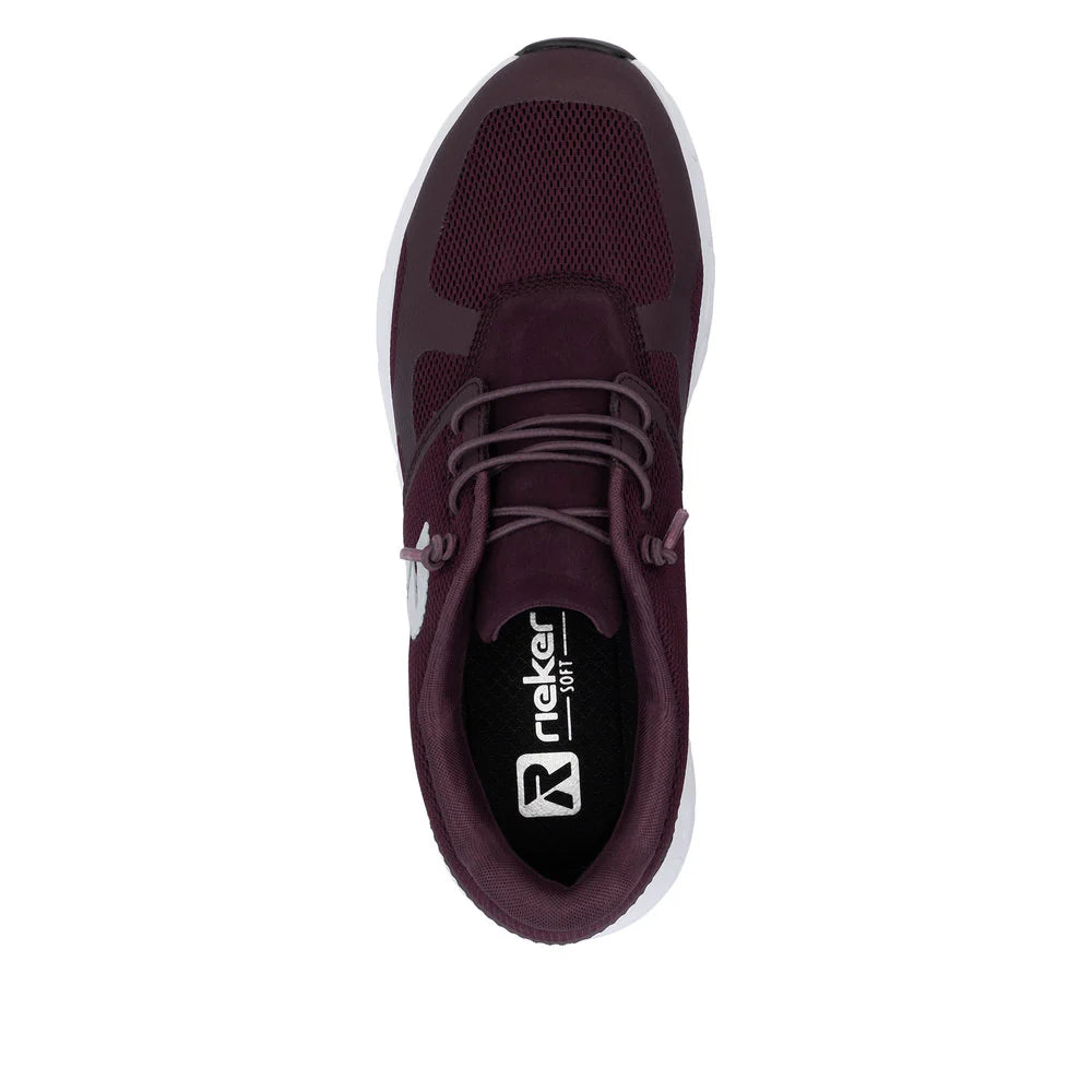 Rieker Ladies Burgundy Sneakers