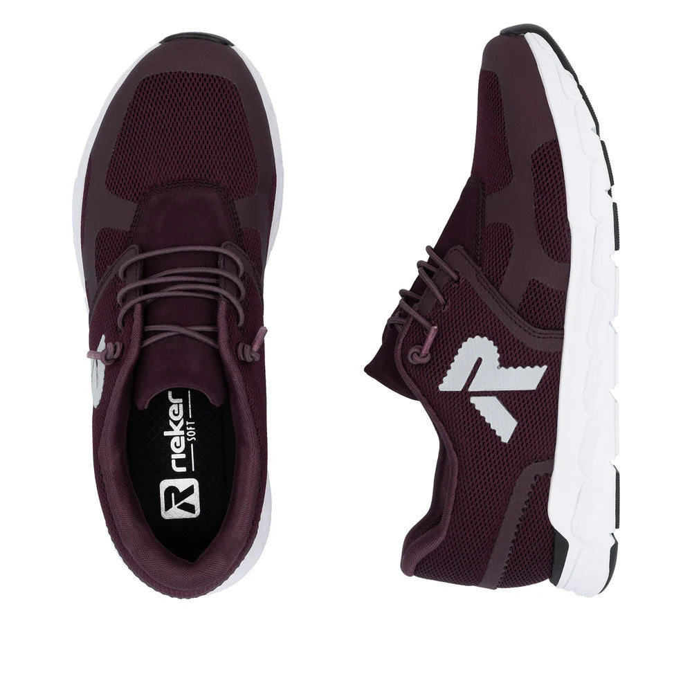 Rieker Ladies Burgundy Sneakers