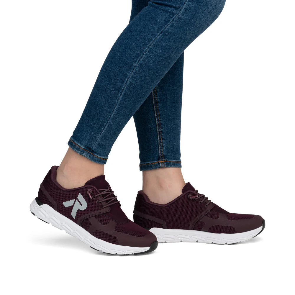 Rieker Ladies Burgundy Sneakers