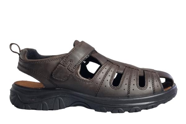 Dark Brown Men's Leather Sandals
