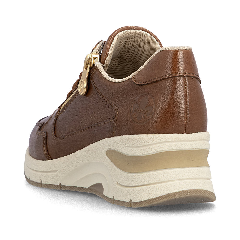 Rieker Brown Laced Trainer