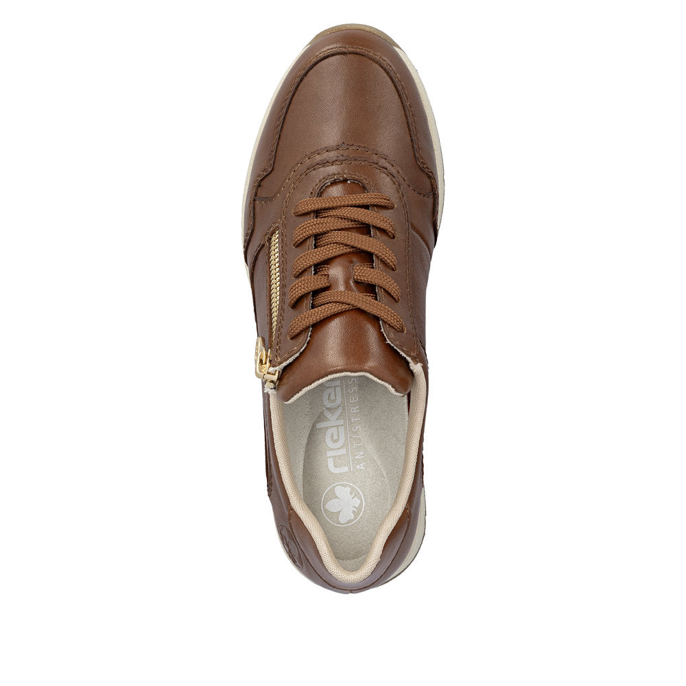 Rieker Brown Laced Trainer
