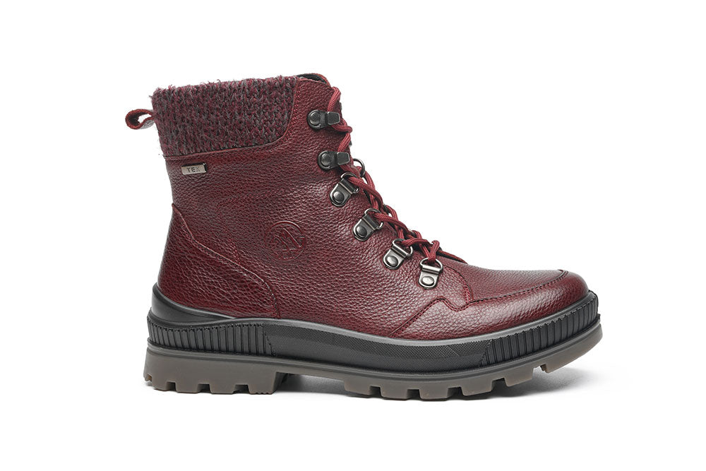 G-Comfort Ladies Burgundy Yak Soft Leather Waterproof Ankle Boots