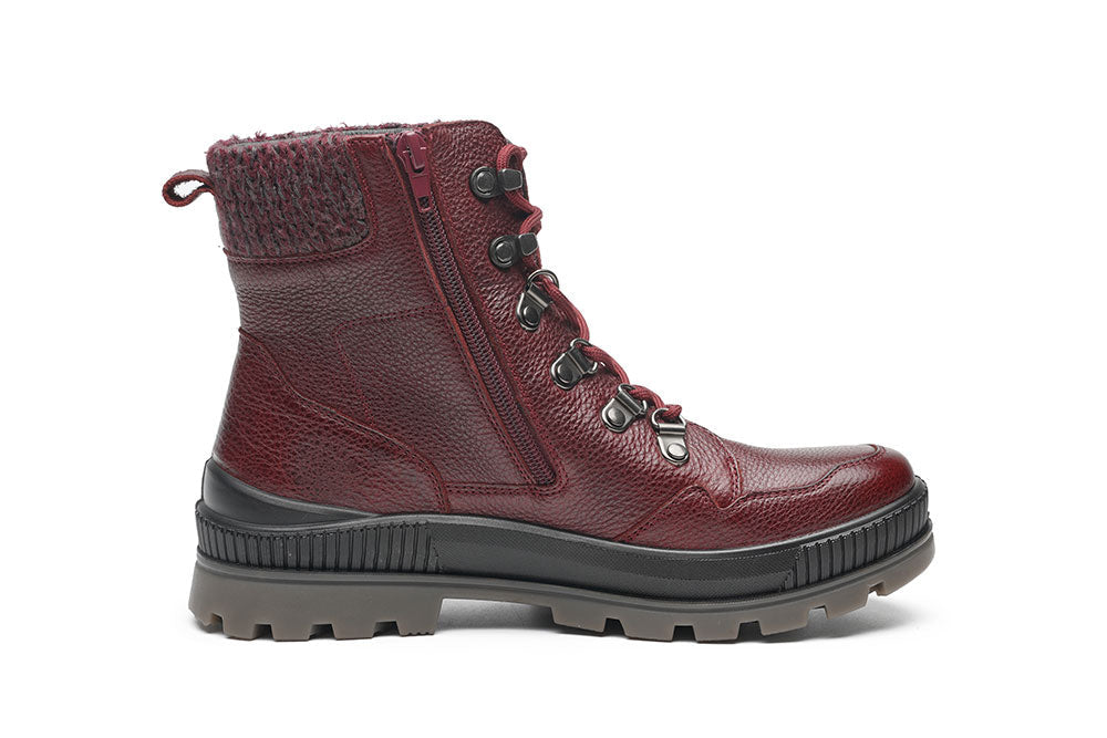 G-Comfort Ladies Burgundy Yak Soft Leather Waterproof Ankle Boots
