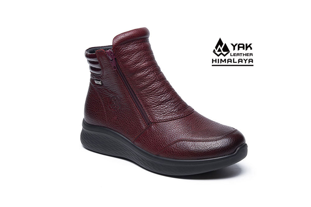 G-Comfort Ladies Burgundy Leather Waterproof Boots