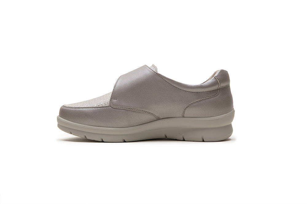 Beige Pearl Leather G-Comfort Ladies Shoes