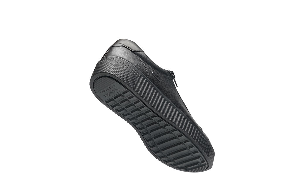 G-Comfort Ladies Black Soft Leather Waterproof Sneakers
