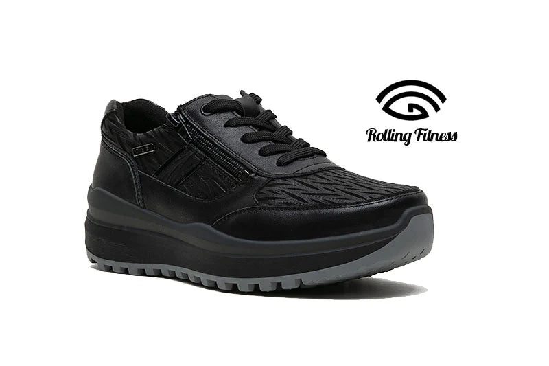 G-Comfort Black Fantasy Waterproof Leather Shoes