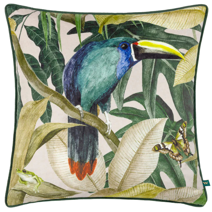 Rampha Green Feather Filled Cushion