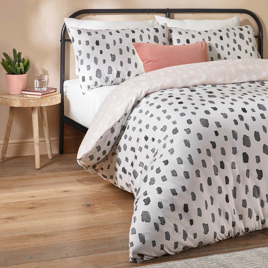 Robi Linen/Charcoal Soft Touch Duvet Cover Set