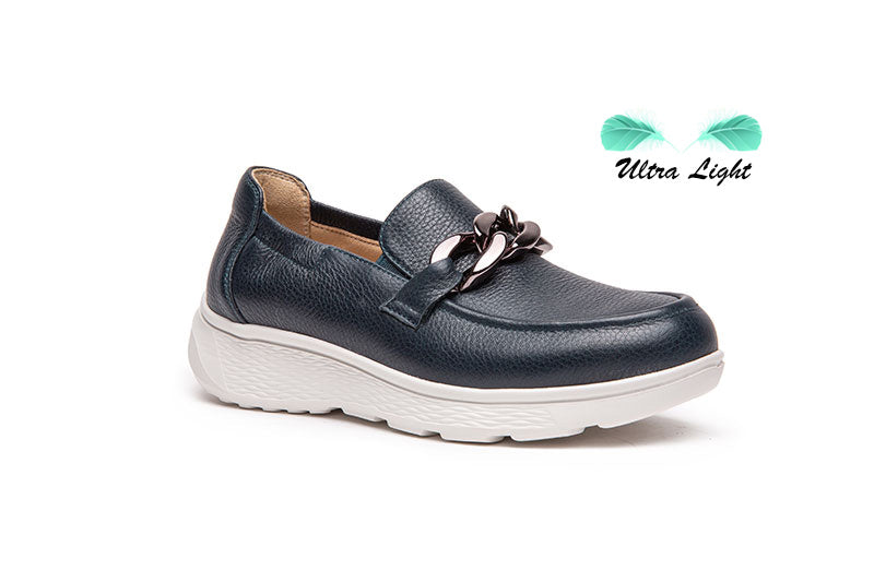 Navy Leather G-Comfort Loafers