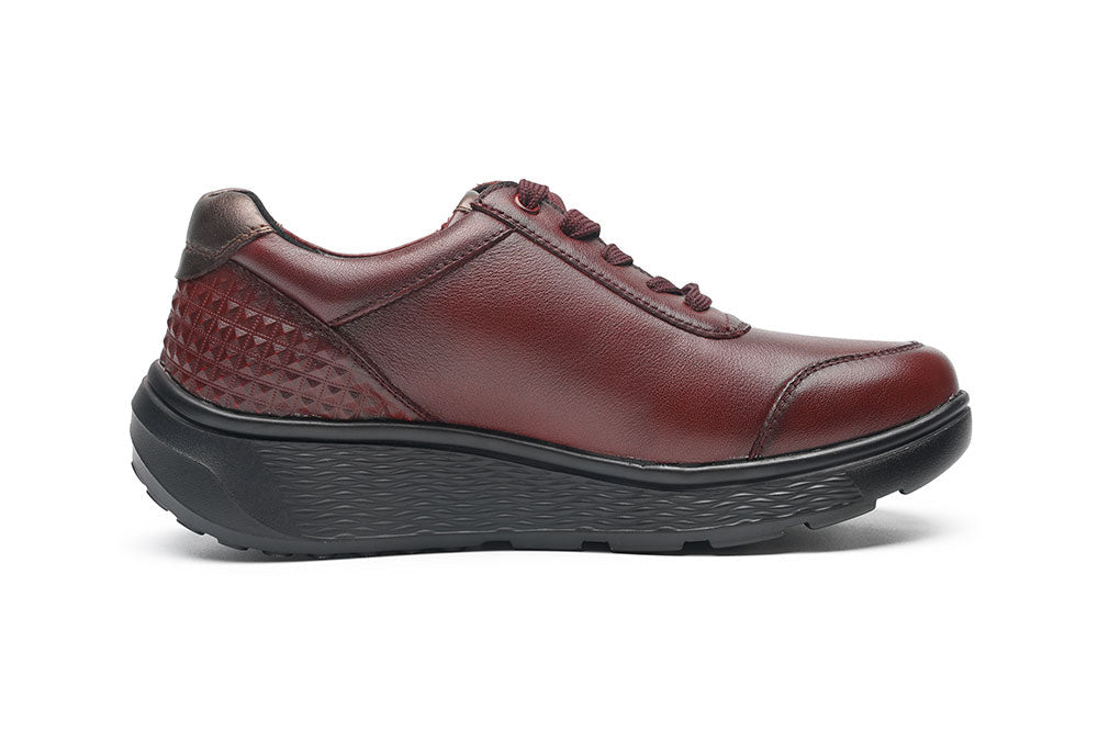 G-Comfort Ladies Burgundy Soft Leather Waterproof Sneakers