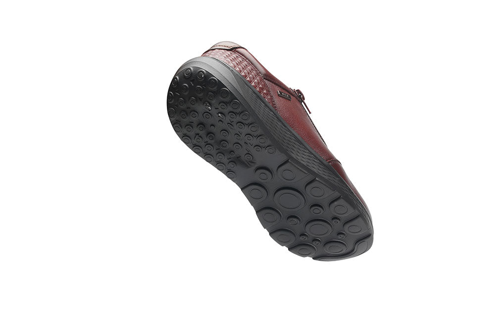 G-Comfort Ladies Burgundy Soft Leather Waterproof Sneakers