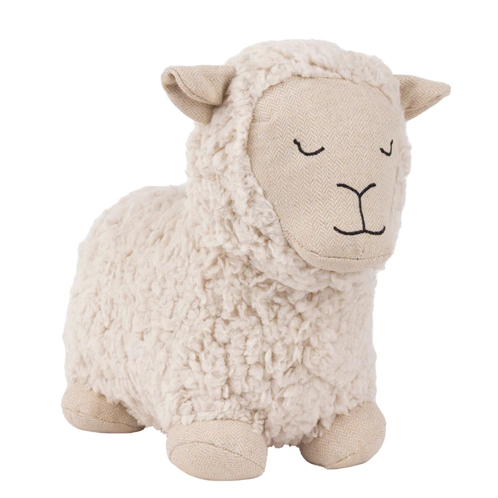 Sheep Shearling Fleece Door Stop White