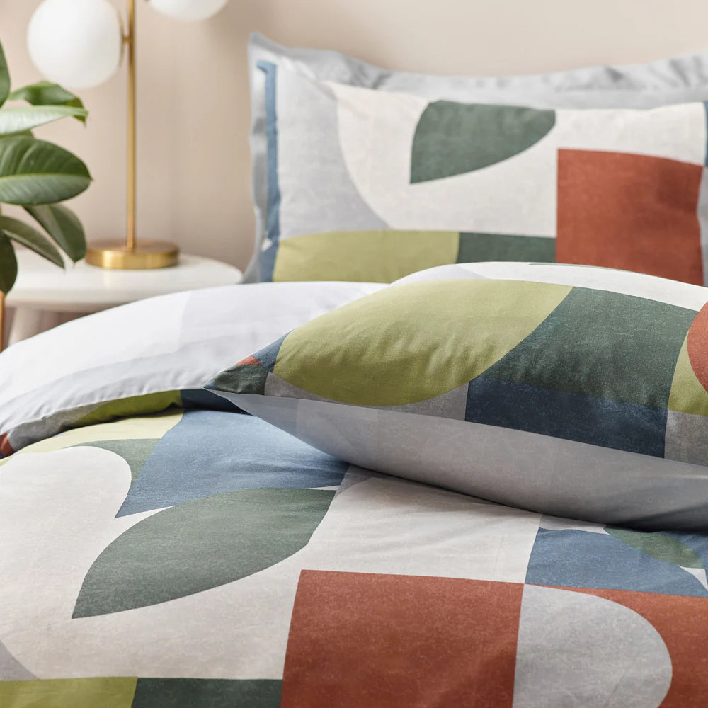 Siresa Multicolour Geometric Duvet Cover Set