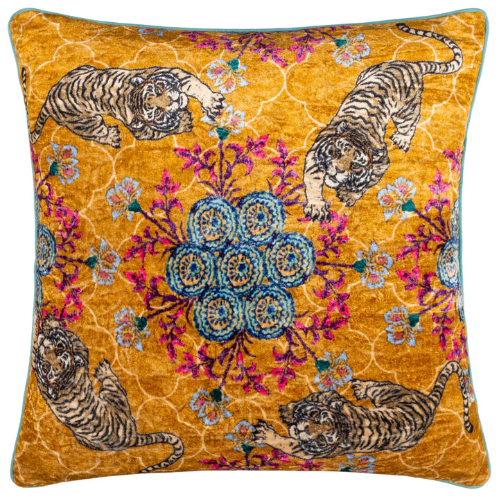 Tigerscope Gold Feather Filled Cushion