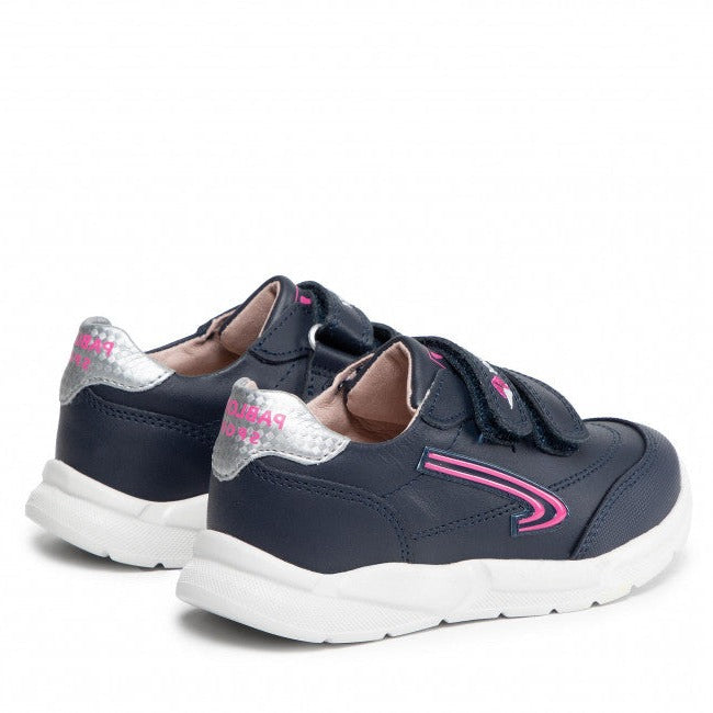 Pablosky Navy and Pink Leather Runners