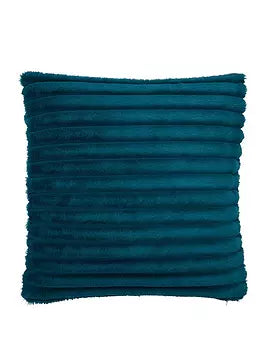 Catherine Lansfield Cosy Teal Ribbed Cushion Cover
