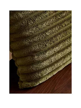 Catherine Lansfield Cosy Olive Ribbed Cushion Cover