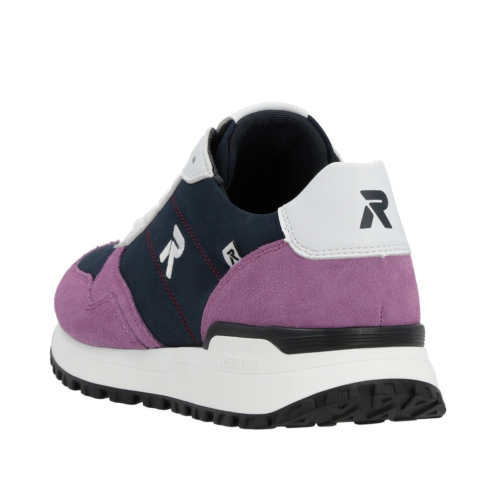 Rieker Revolution Purple and Navy Sneakers