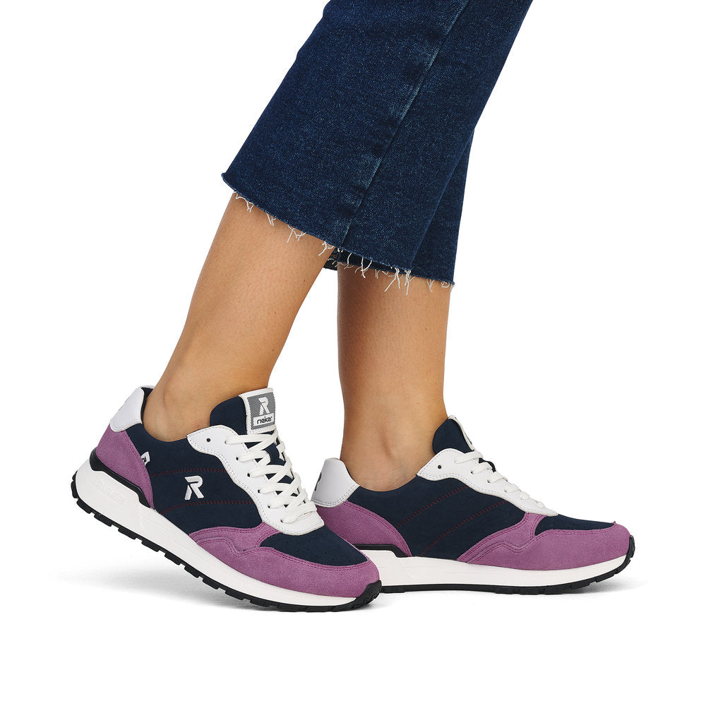 Rieker Revolution Purple and Navy Sneakers