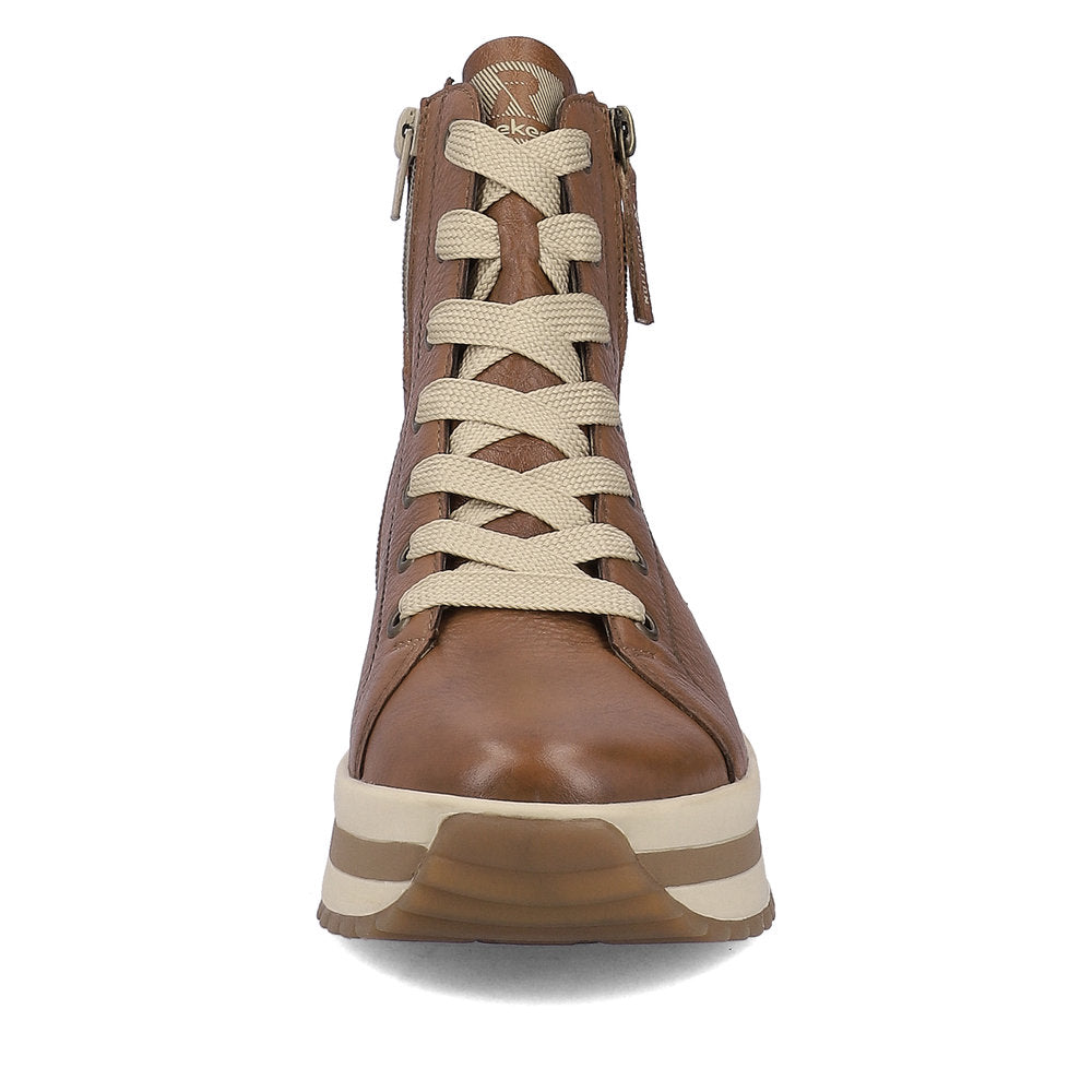 Rieker Tan Boots with Zips