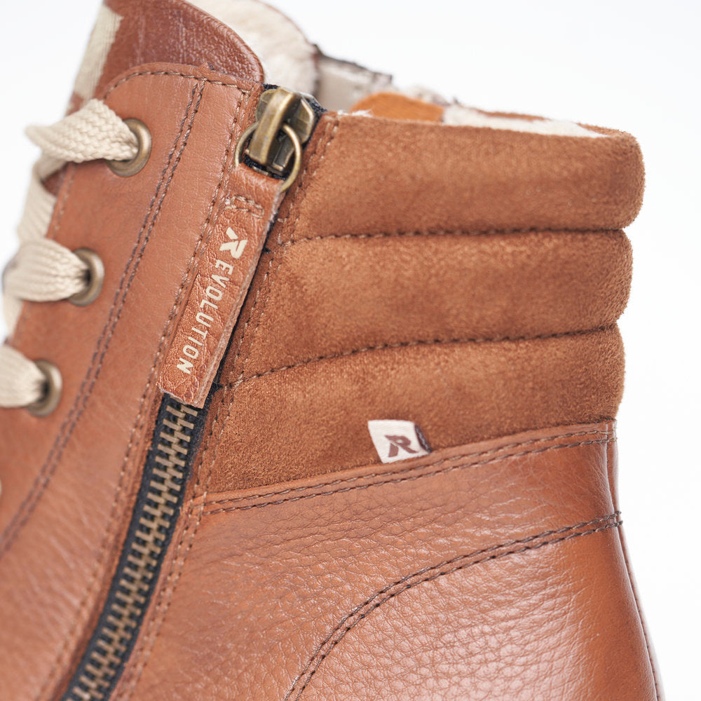 Rieker Tan Boots with Zips
