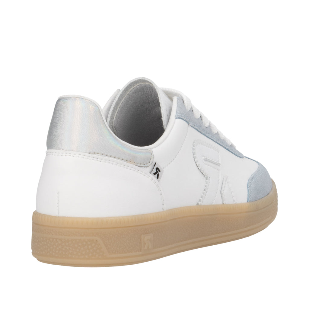 Rieker Sport Blue and White Leather Ladies Sneakers