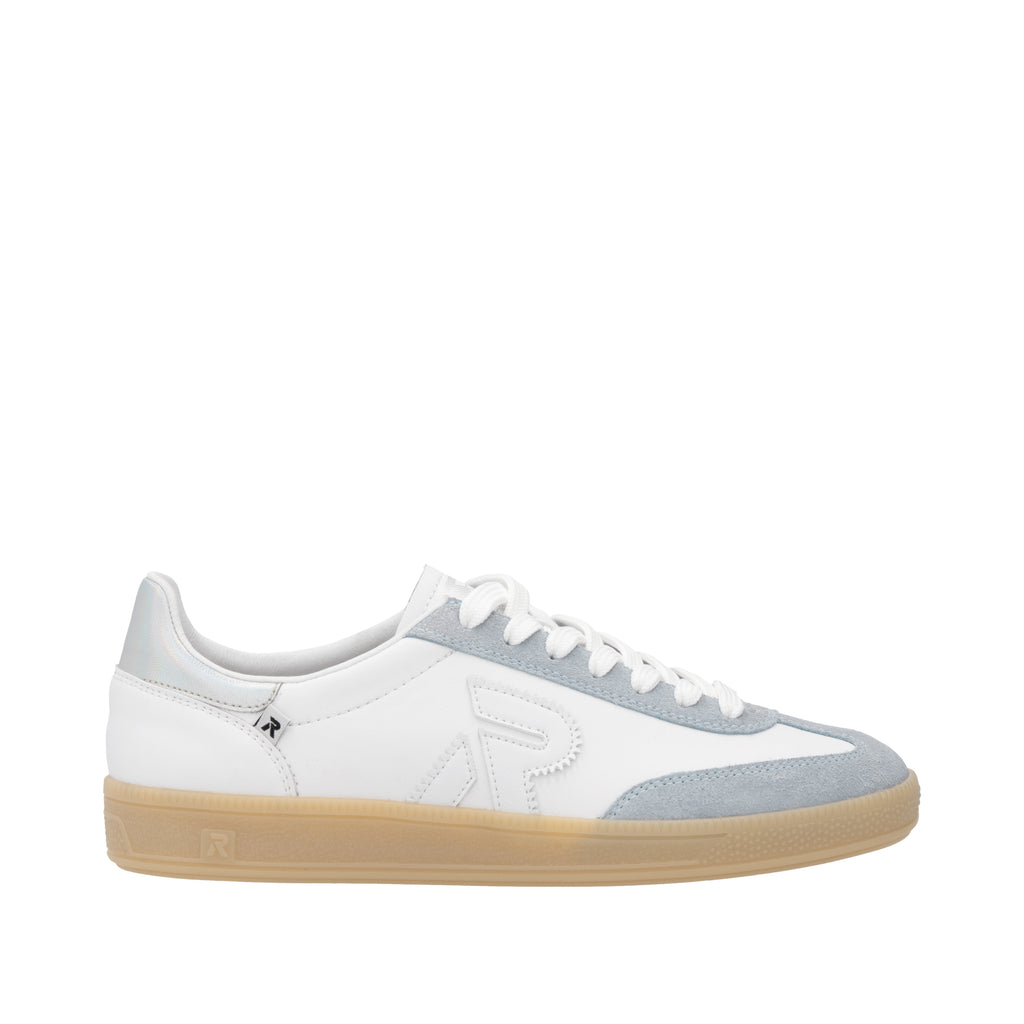 Rieker Sport Blue and White Leather Ladies Sneakers