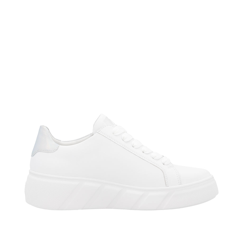 Rieker White Leather Ladies Sneakers