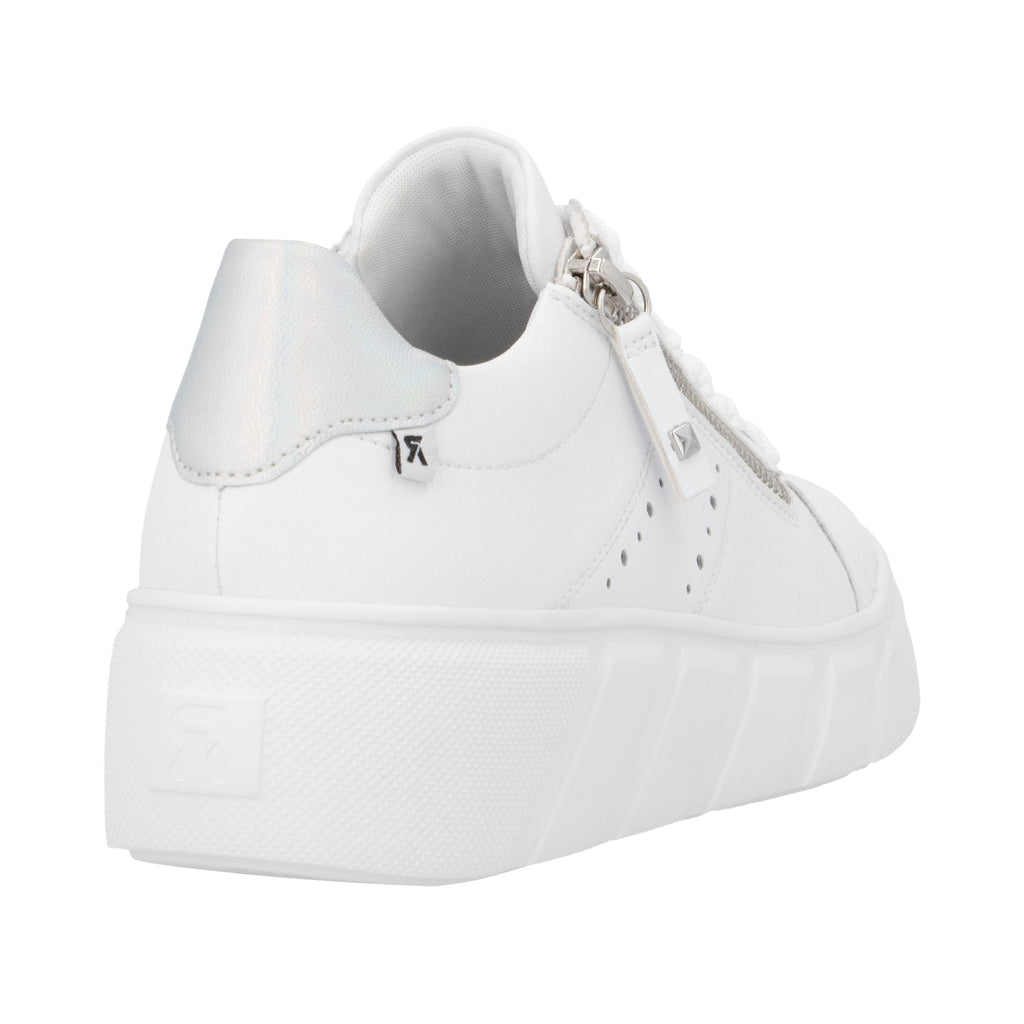 Rieker White Leather Ladies Sneakers