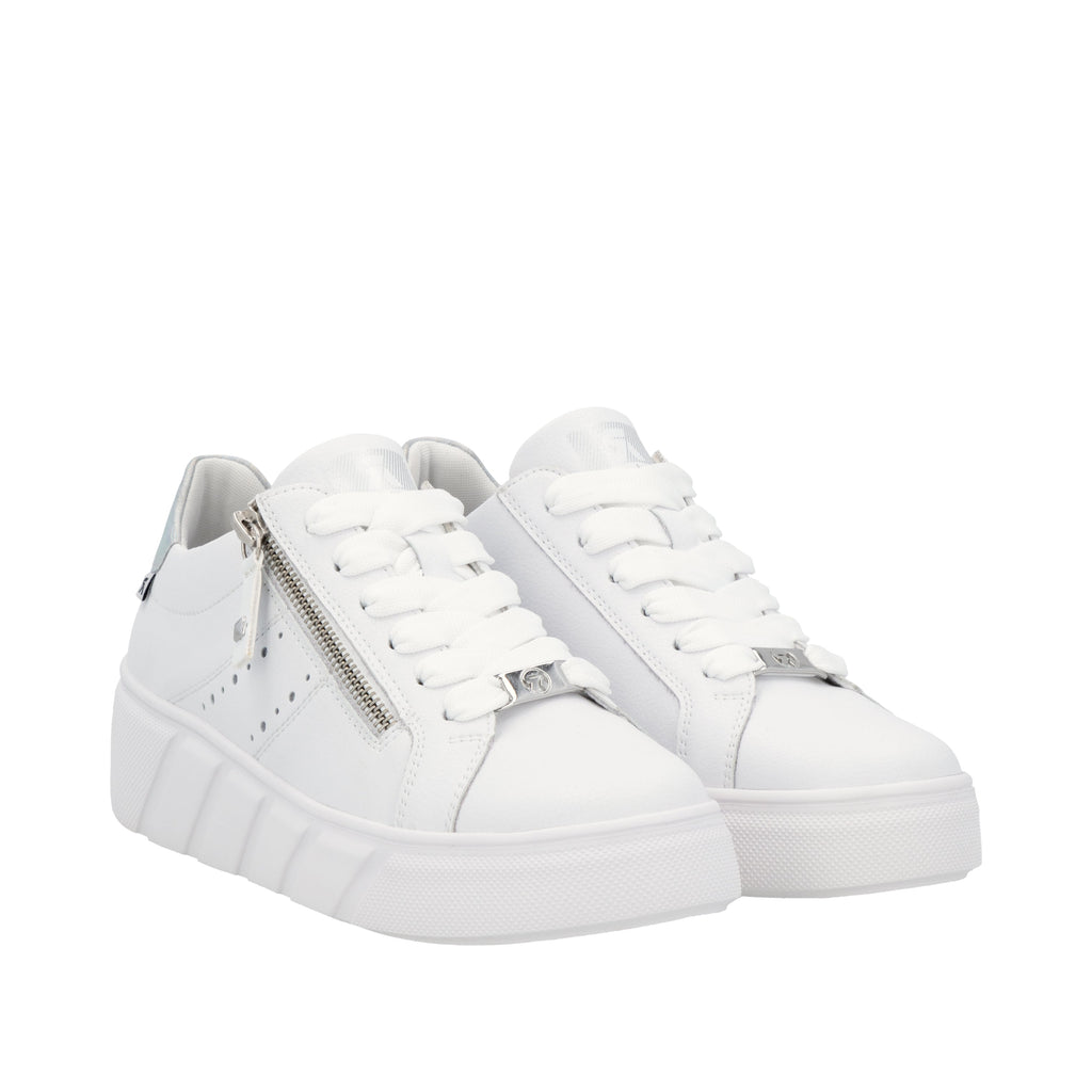 Rieker White Leather Ladies Sneakers