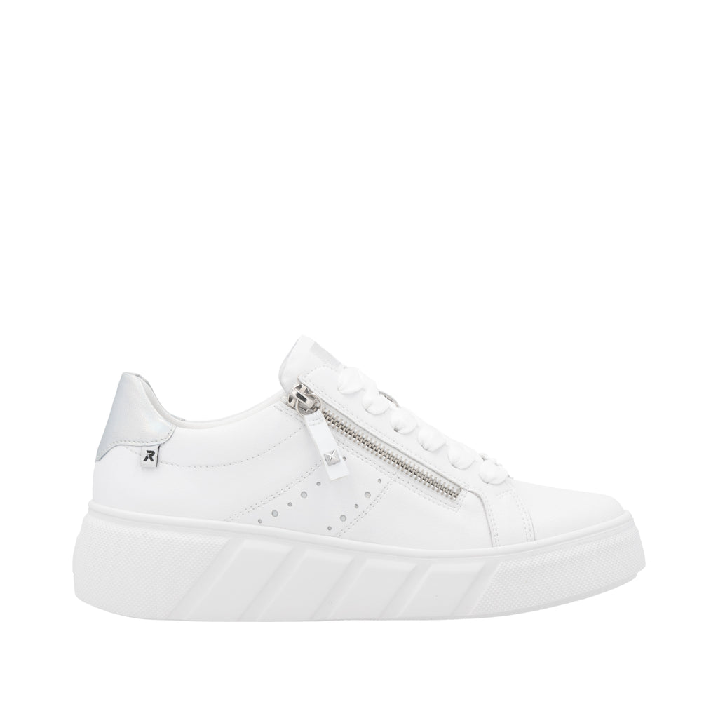 Rieker White Leather Ladies Sneakers